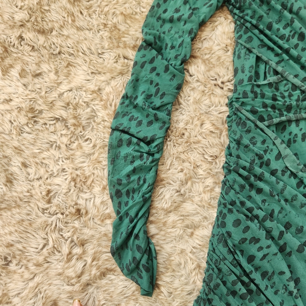 Free People Katana Mini Dress Alpine Combo Dark Green - Picture 8 of 15